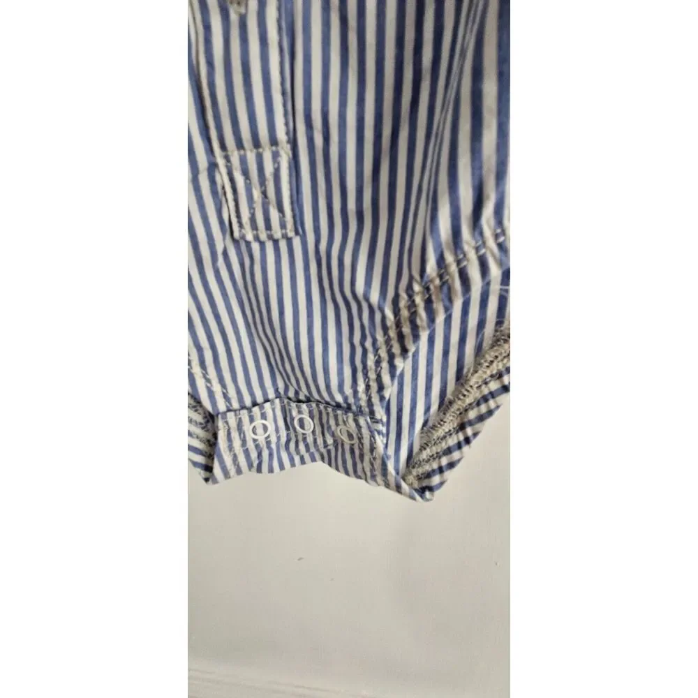 NWT Oshkosh Baby Boy Button Down Dress Shirt Sz 18M long sleeve striped Bodysuit
